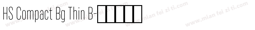 HS Compact Bg Thin B字体转换